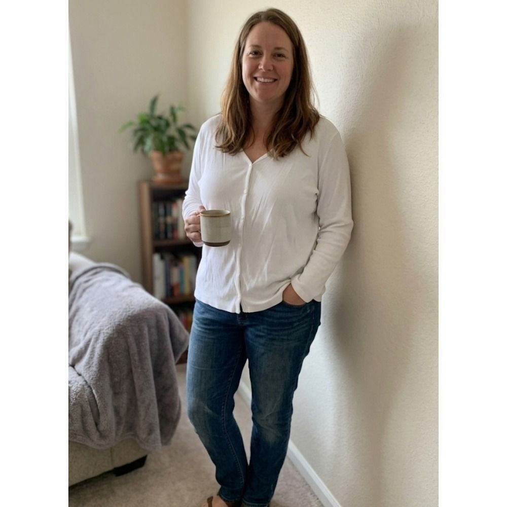 Eddie Bauer Cardigan White XXL